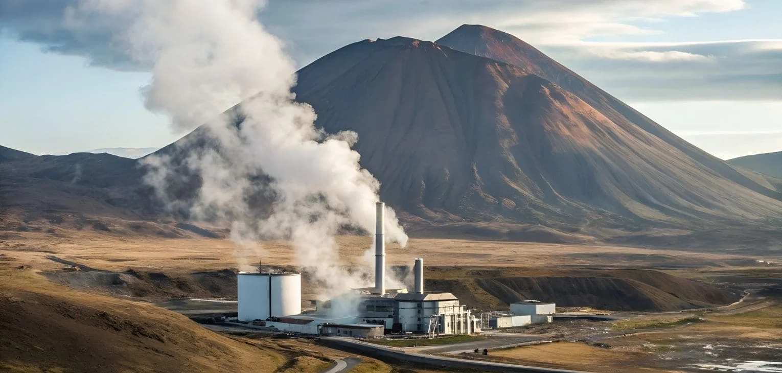 Geothermal power plant tapping heat from the Earth's core