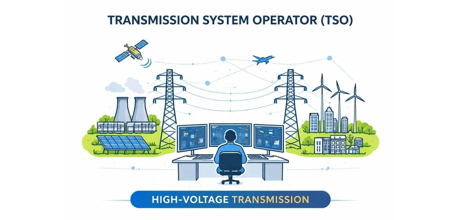 Technical definition and operational role of a Transmission System Operator (TSO)